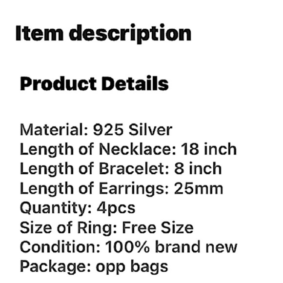 Sterling Silver Tear Drop Geometric Matching Necklace Bracelet Earrings Set - Picture 15 of 15